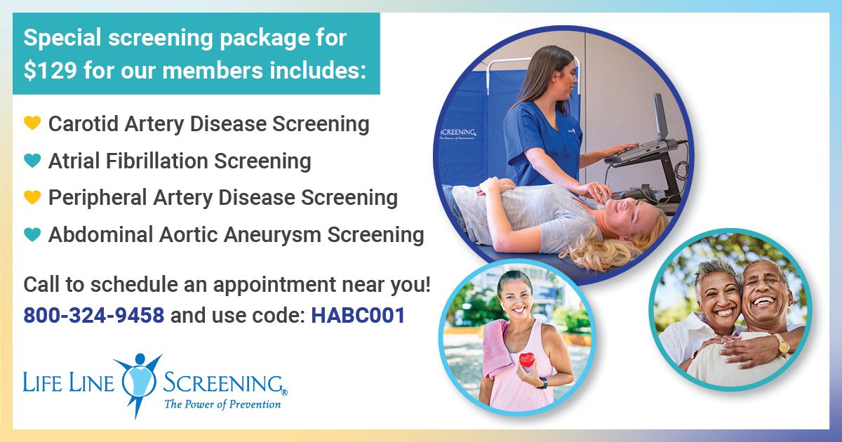flyer for Life Line Screening event