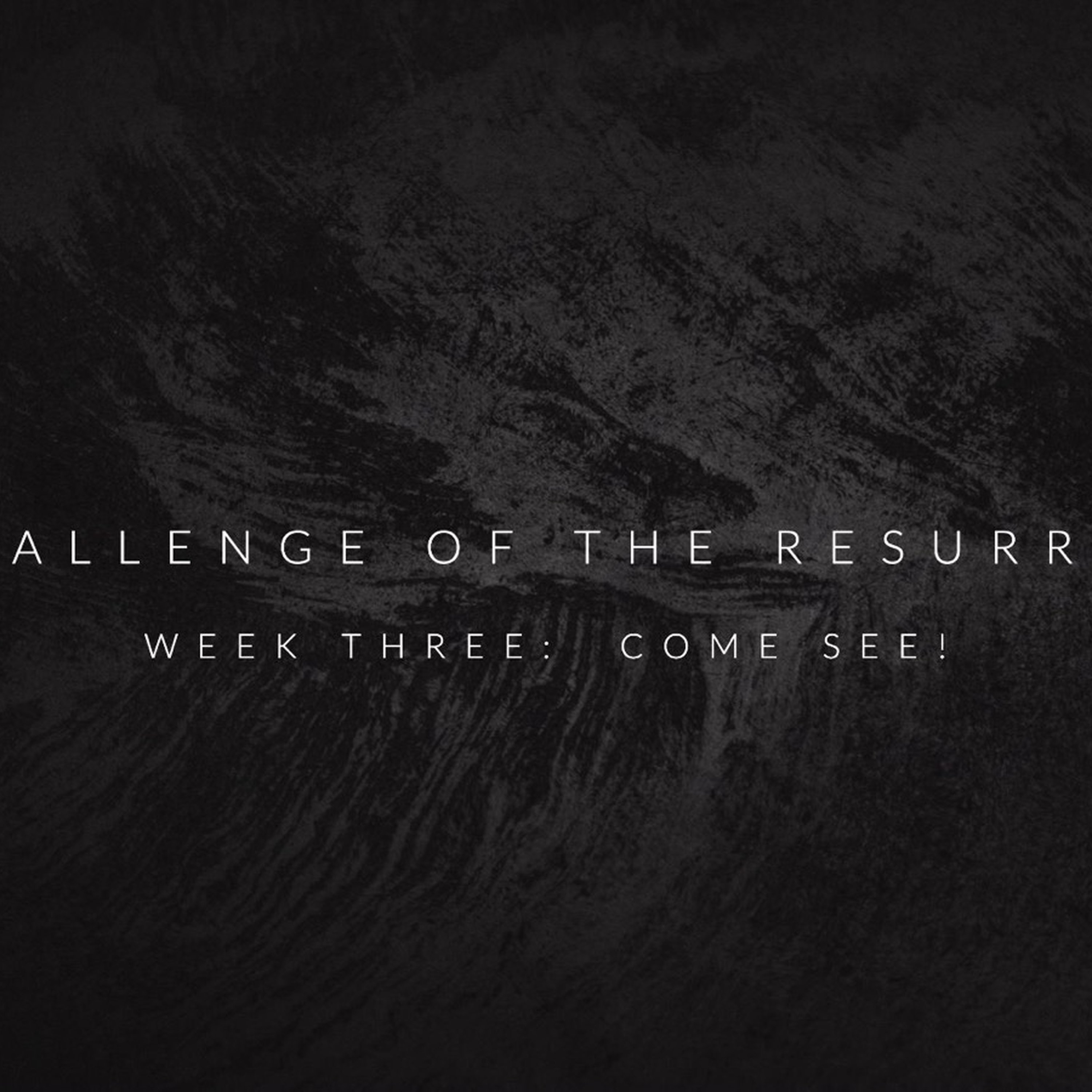 THE CHALLENGE OF THE RESURRECTION -  Week Three episode artwork