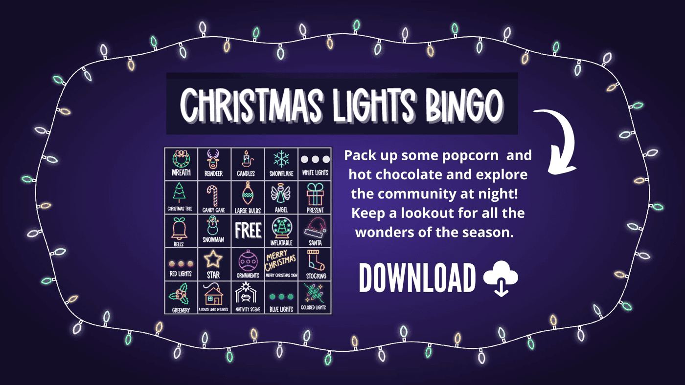 Download our 2021 Christmas Lights Bingo