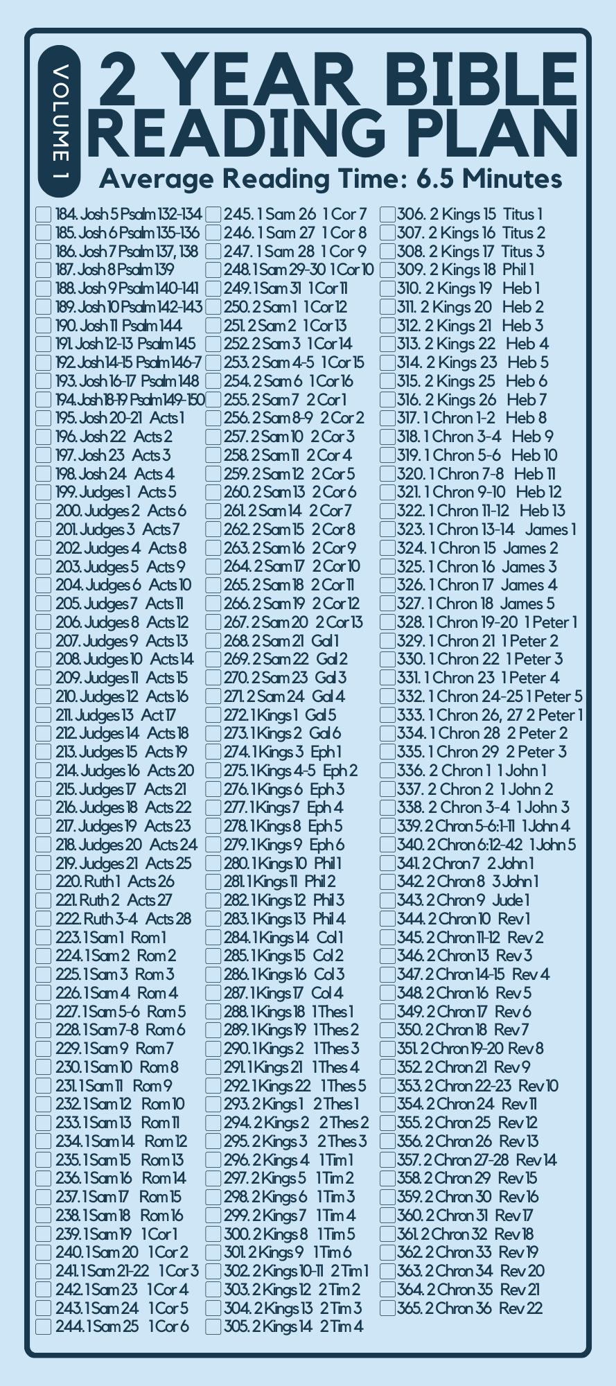 Bible Reading Plan for 2023