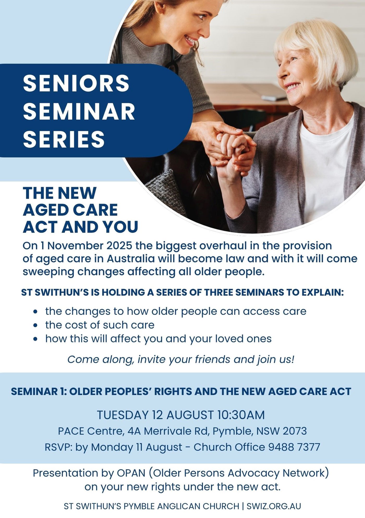 New Aged Care Act Information Seminar for Seniors