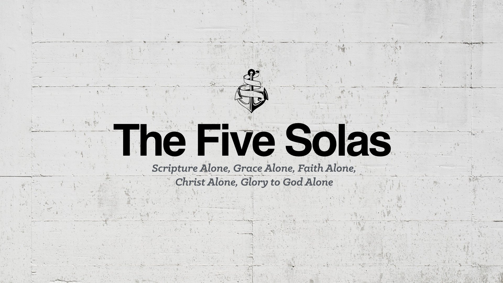 For The Glory Of God Alone