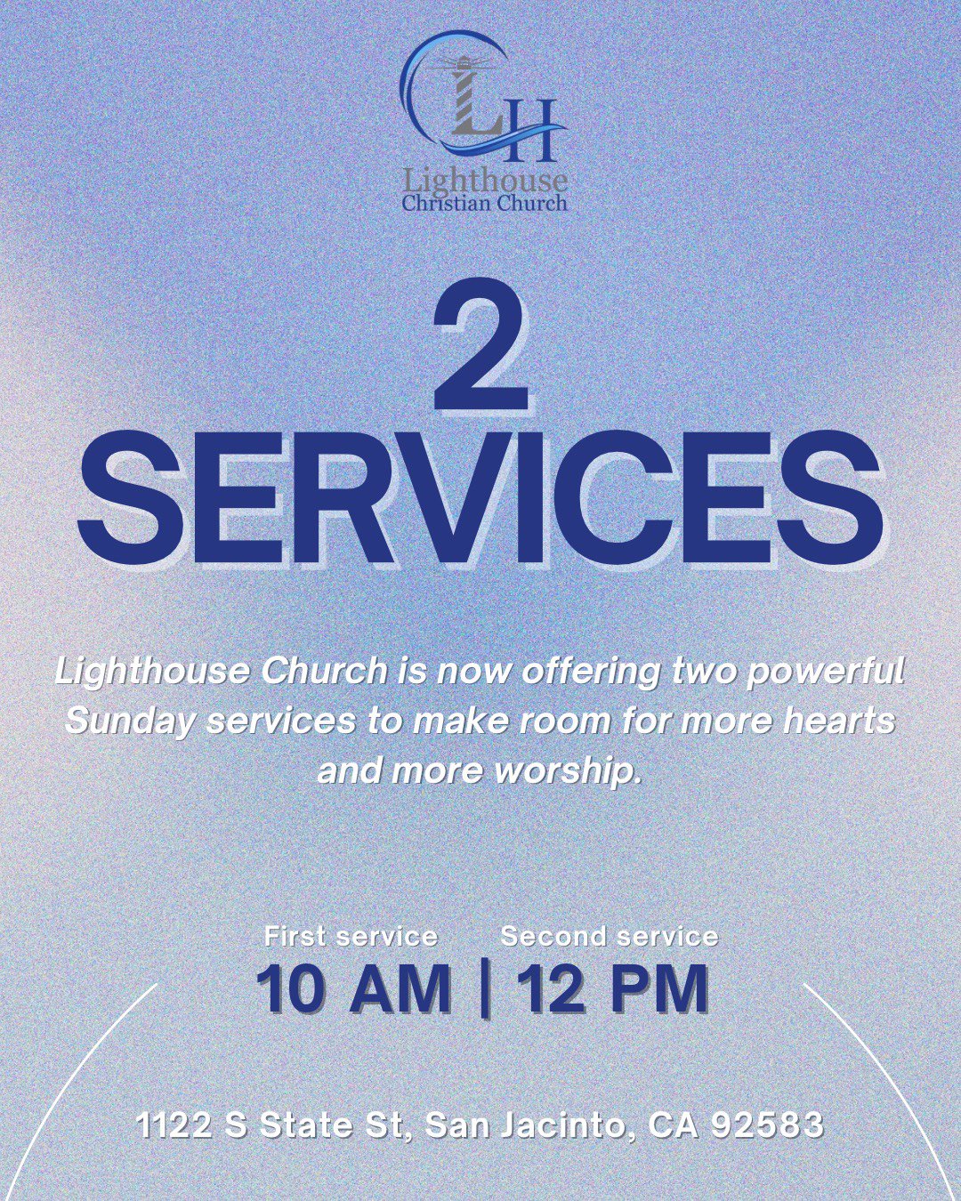 new service times poster