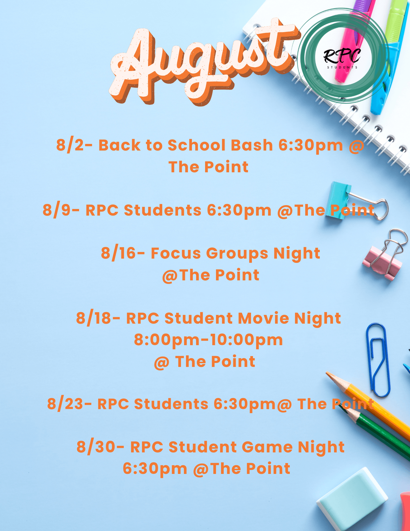 Student Ministry Redemption Point Church