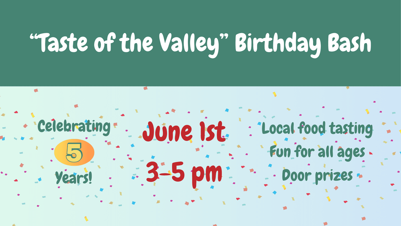 Celebrating 5 years! Food, fun & prizes. June 1st, 3 - 5 pm