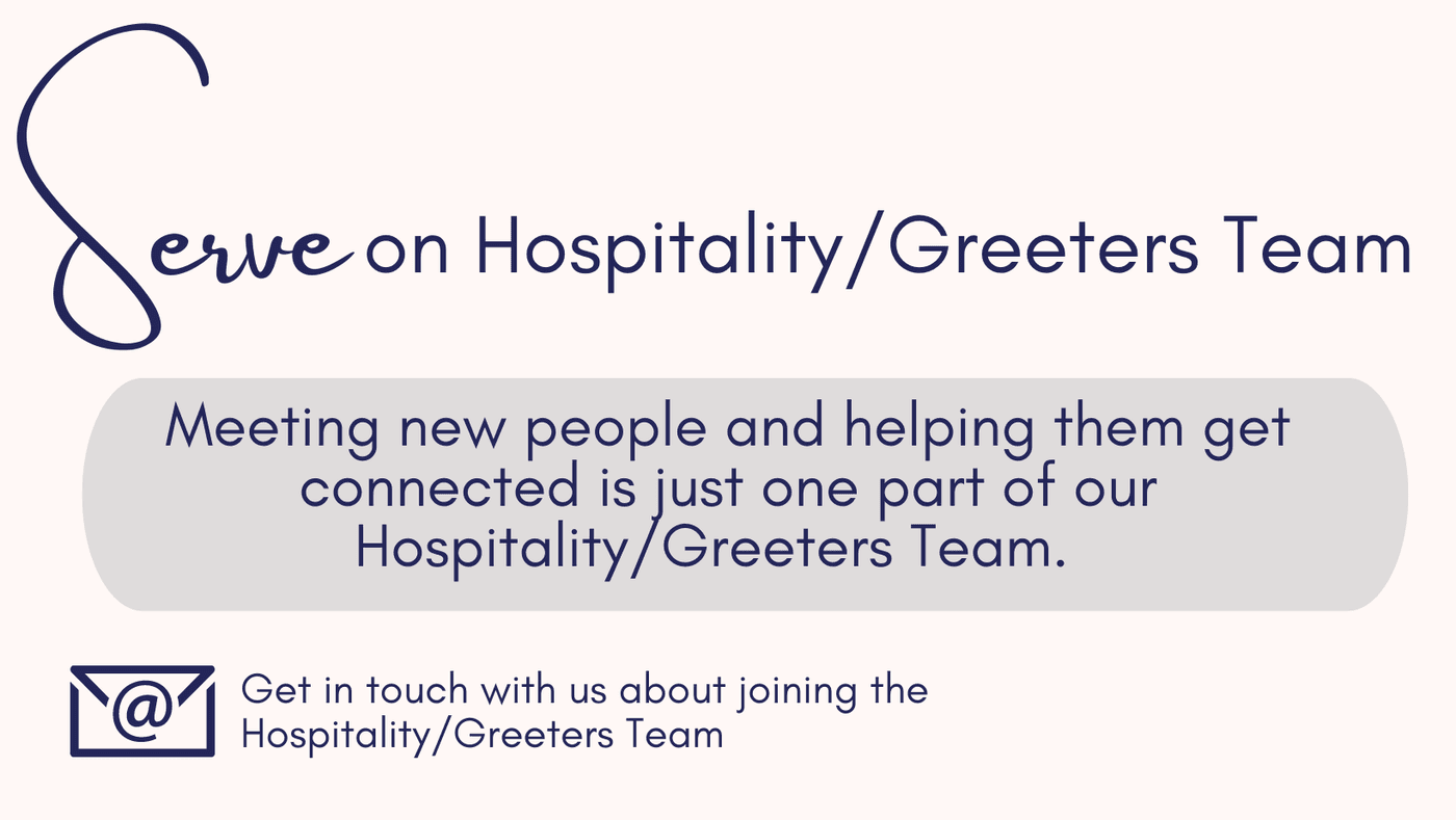 serve on the hospitality and greeters team guest services
