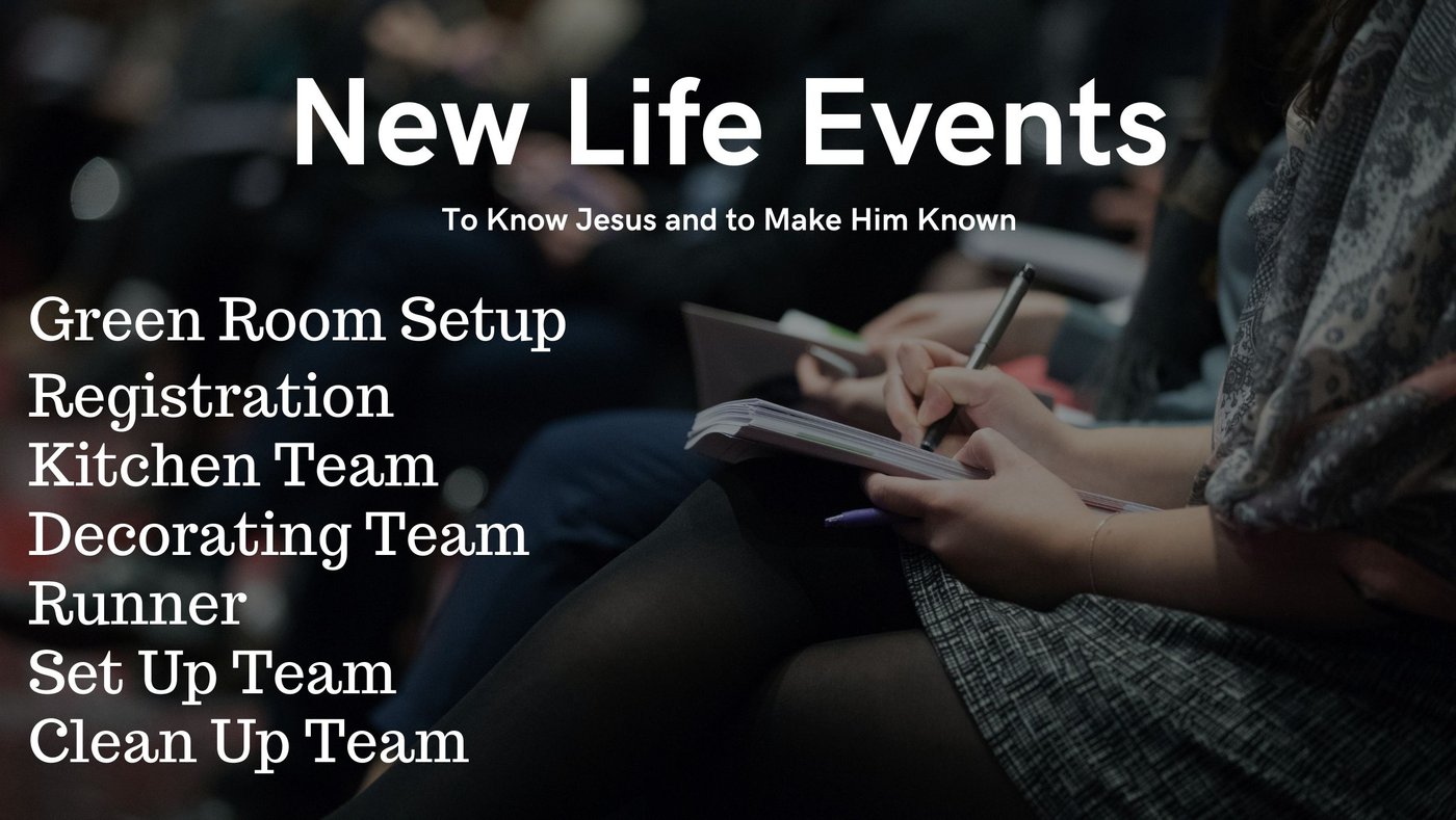 New Life Events Serving Opportunities