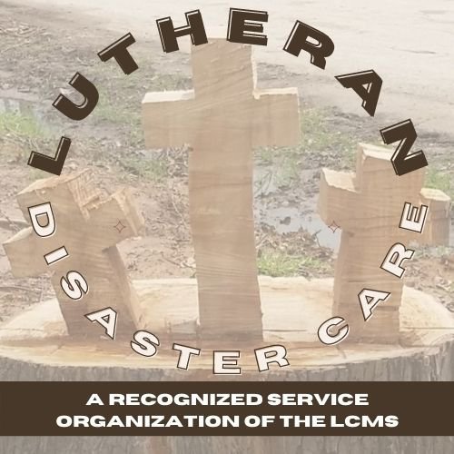 Lutheran Disaster Care wooden crosses
