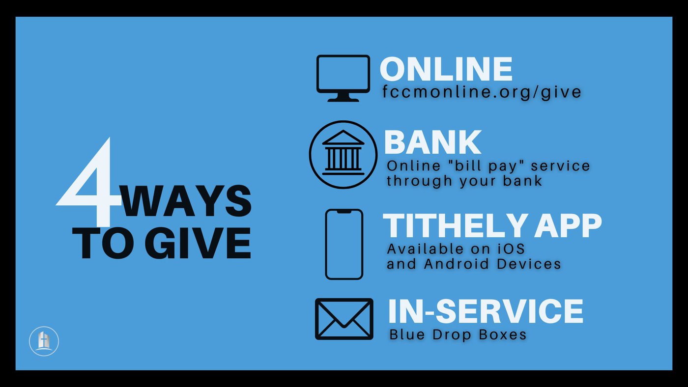Graphic with details about how to give an offering.