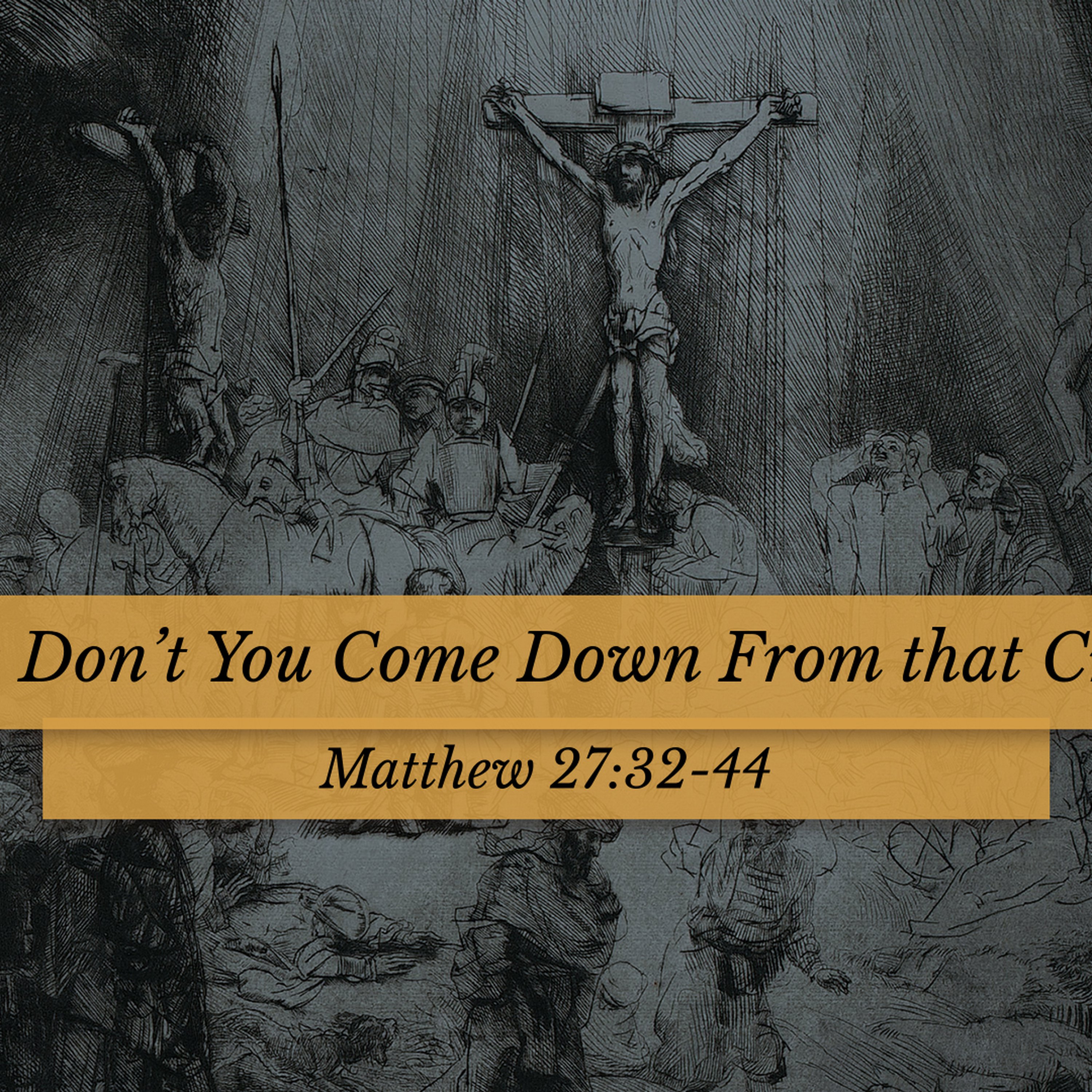 "Why Don’t You Come Down From that Cross?" episode artwork