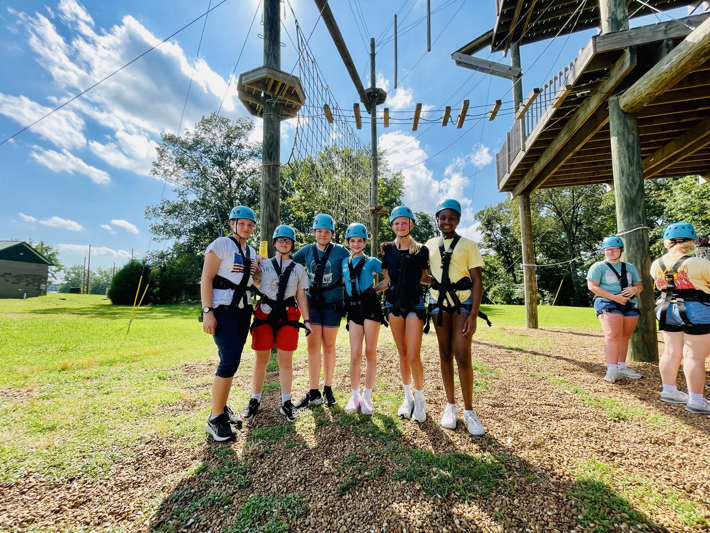 Grace Youth at high ropes