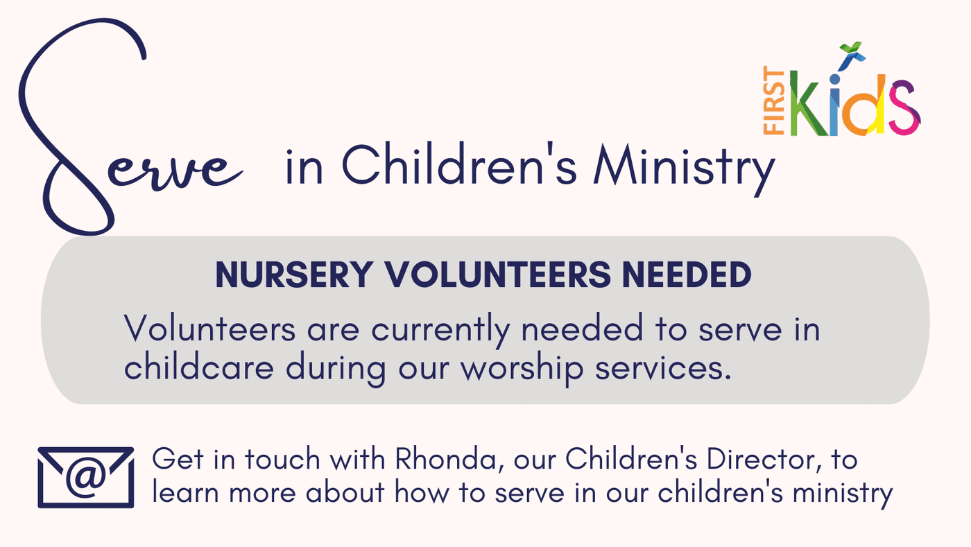 serve in children's ministry first kids