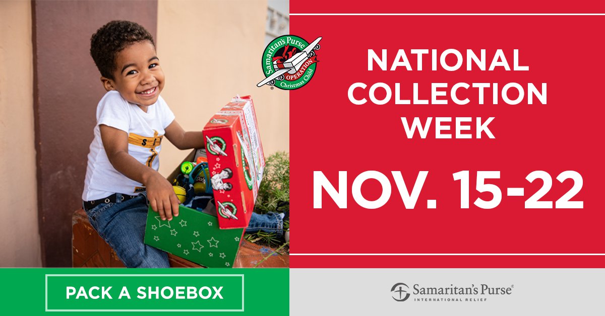 Operation Christmas Child Collection Week November 15-22, 2021