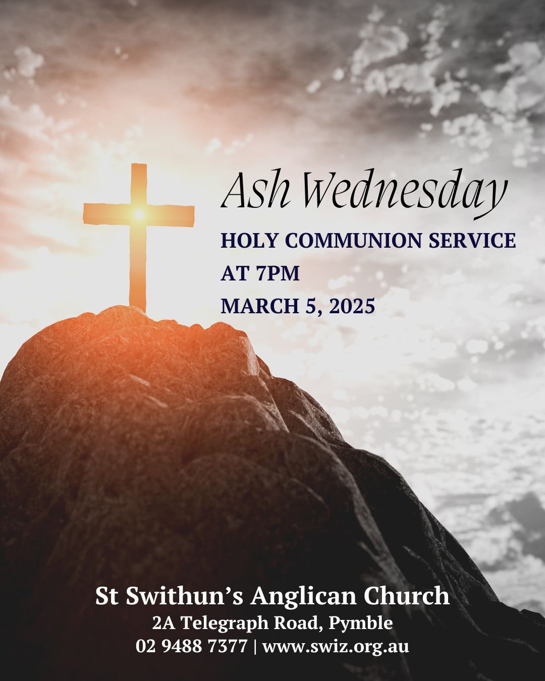 Holy Communion Ash Wednesday Service in Pymble Sydney NSW