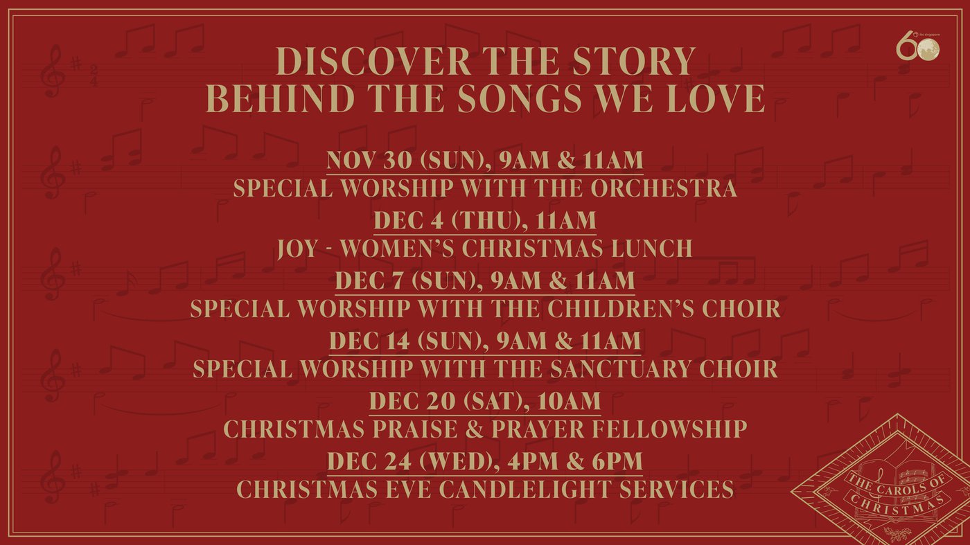 A list of events, with the header "Discover the Story Behind the Songs We Love"