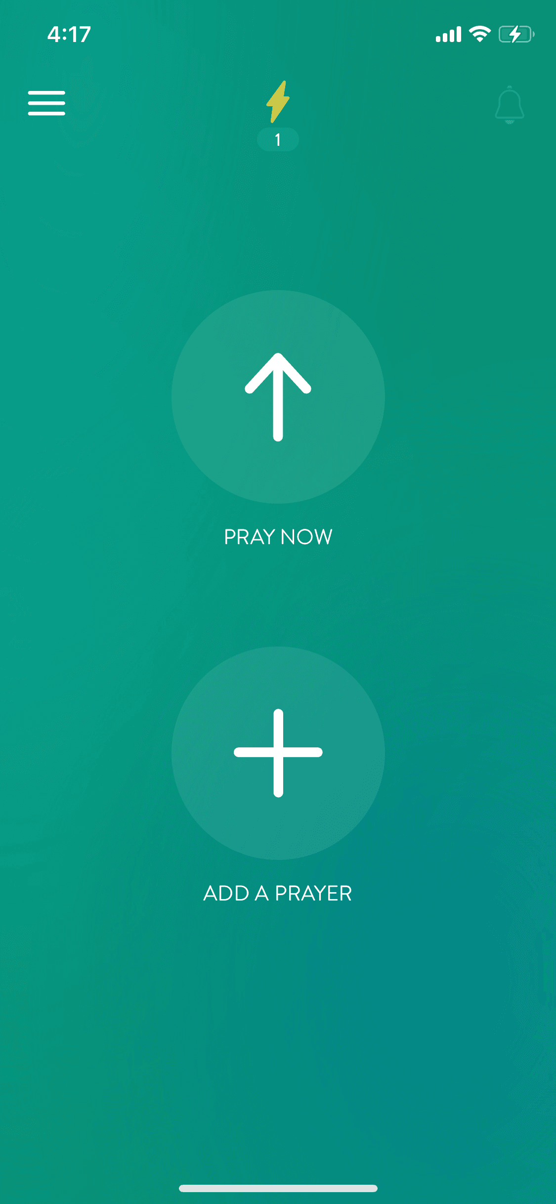 Echo prayer app homescreen