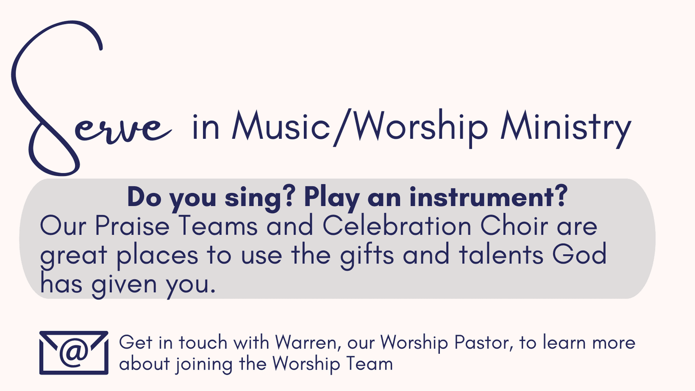 serve in music worship ministry choir praise team