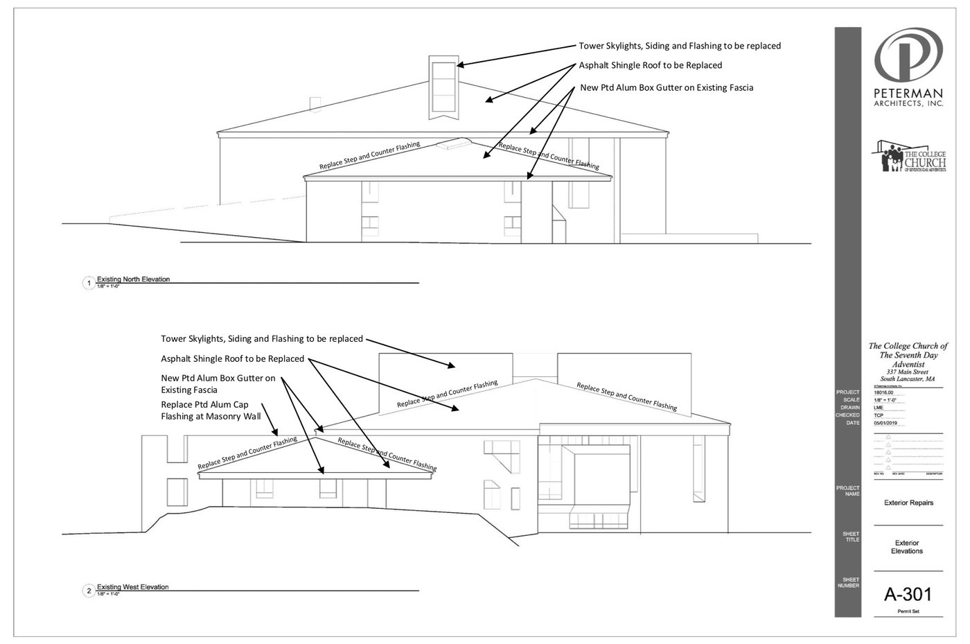 Blueprint 3 of roof