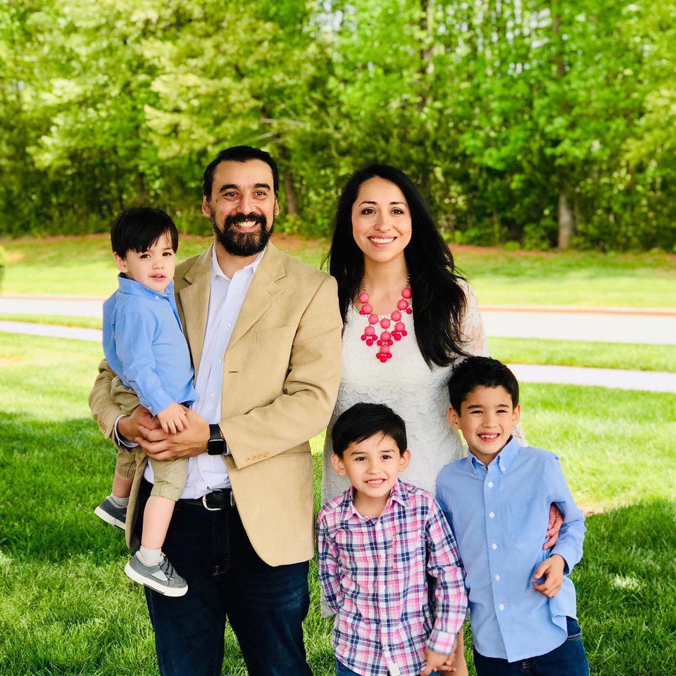 Spanish pastor and family