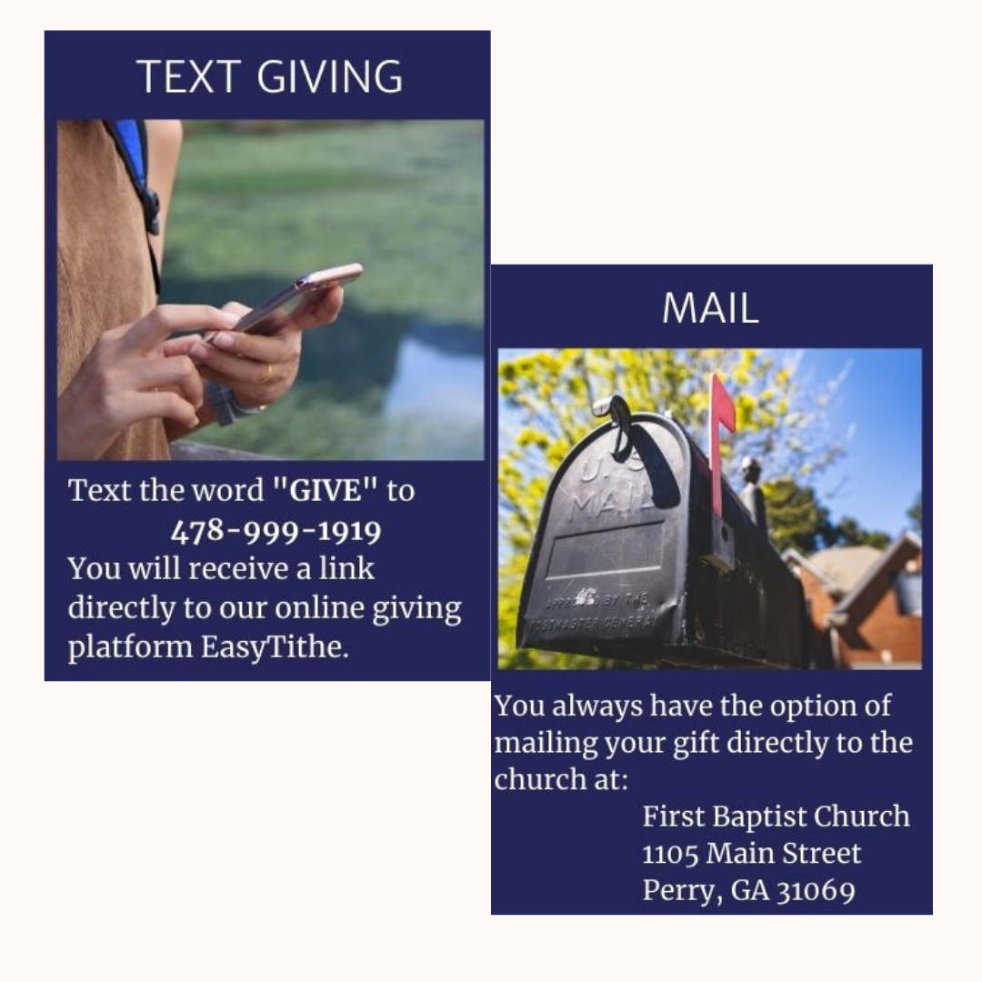 TEXT GIVING OR MAIL OPTION