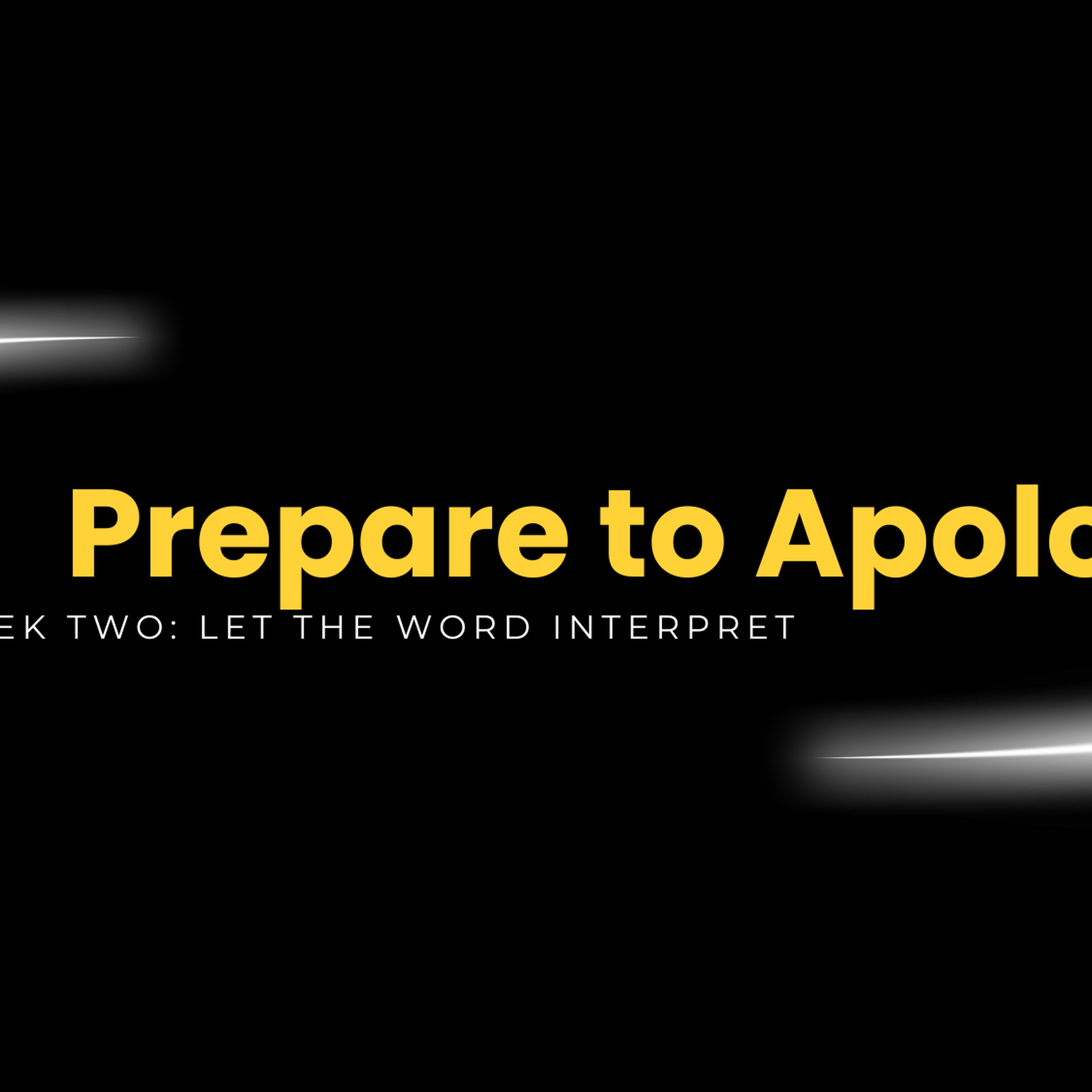 Week Two: Let the Word Interpret episode artwork
