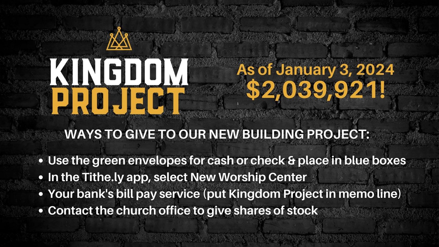 An image showing our Kingdom Project logo and amount raised to date