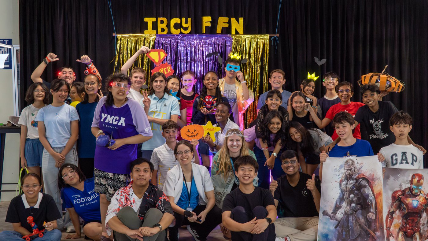 A group photo from youth camp.